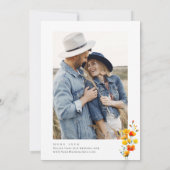 Invitation Elégant Aquarelle Fleurs sauvages Mariage (Dos)