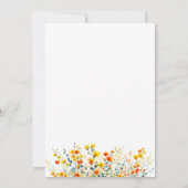 Invitation Elégant Aquarelle Fleurs sauvages Mariage (Dos)