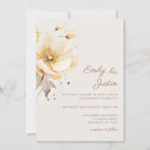 Invitation Elégant aquarelle Floral Delicate Mariage (Devant)
