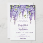 Invitation Elégant aquarelle Floral Mariage (Devant)