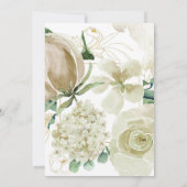 Invitation Elégant aquarelle Floral Mariage (Dos)