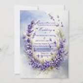 Invitation Elégant Aquarelle Lavender Mariage Rustique (Devant)