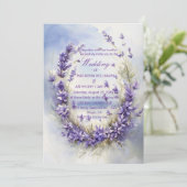 Invitation Elégant Aquarelle Lavender Mariage Rustique (Debout devant)