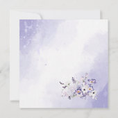 Invitation Elégant aquarelle lilas fleurs brunch et bubb (Dos)