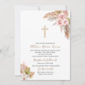 Invitation Élégant aquarelle moderne Baptême (Devant)