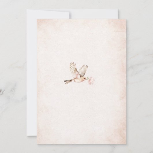 Invitation Elégant aquarelle moderne rose Citrouille floral (Dos)