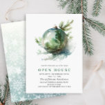 Invitation Elégant aquarelle ornement Noël OPEN HOUSE<br><div class="desc">N'hésitez pas à me contacter si vous avez besoin d'aide ou d'un nouvel article. Je réponds bientôt.</div>