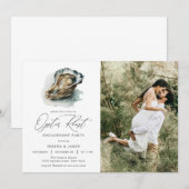 Invitation Elégant Aquarelle Oyster Roast Party (Devant / Derrière)