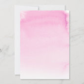 Invitation Elégant Aquarelle Pastel Pink Gold Bat mitzvah (Dos)