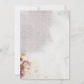 Invitation Elégant aquarelle Peint Floral Mariage (Dos)