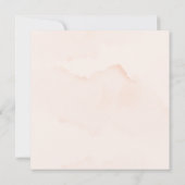 Invitation Elégant Aquarelle rose Baptême Fille Florale (Dos)