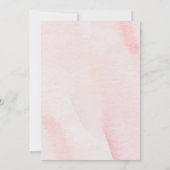 Invitation Elégant Aquarelle rose Bow Girl Baby shower (Dos)