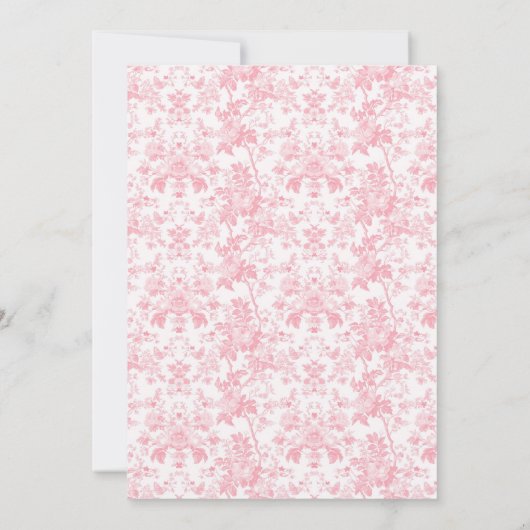 Invitation Elégant Aquarelle rose Bow Girl Baby shower (Dos)