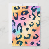 Invitation Elégant Aquarelle sauvage enfant safari animaux 3T (Dos)