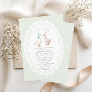 Invitation Élégant aquarelle Silly Goose révélation du sexe B