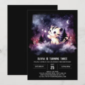 Invitation Elégant Aquarelle Tigre Anniversaire (Devant / Derrière)