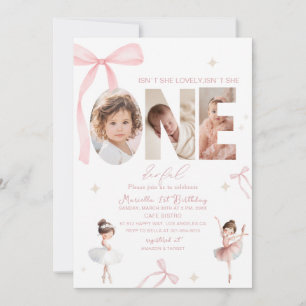 Invitation Élégant Aquarelle Un 1er Anniversaire tutu mignon