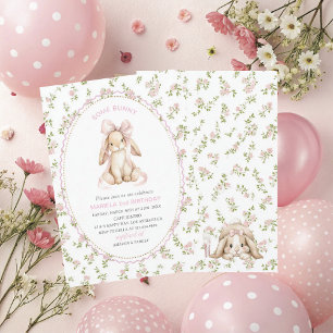 Invitation Elegant Aquarelle Un 2e Anniversaire quelque lapi