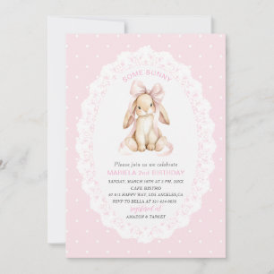 Invitation Elegant Aquarelle Un 2e Anniversaire some bunny gi