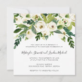Invitation Elégant Aquarelle Verdure Blanc Floral Mariage (Devant)