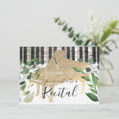 Invitation élégant aquarelle vert piano (Debout devant)