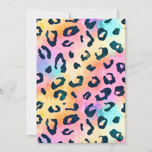 Invitation Elégant Aquarelle Wild Safari Animaux Baby shower (Dos)