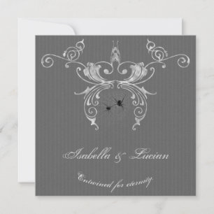 Invitation Elégant Araignées Goth Halloween Mariages Invitati