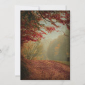 Invitation Élégant arbre automnal Mariage à cordes rustiques (Dos)