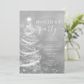 Invitation Elégant Arbre de Noël Arbre de Noël Société vacanc (Debout devant)