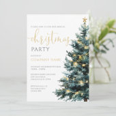 Invitation Élégant arbre de Noël moderne Parti d'entreprise (Debout devant)