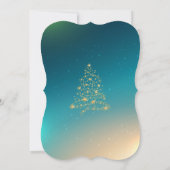 Invitation Elégant Arbre de Noël Or, Fête de Noël Bow (Dos)