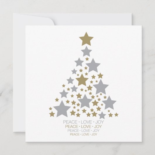 Invitation Élégant arbre étoilé (Devant)