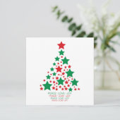 Invitation Élégant arbre étoilé (Debout devant)