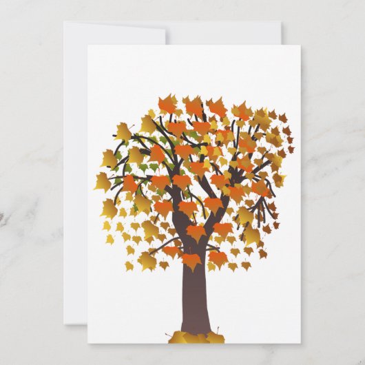 Invitation Élégant arbre romantique chute en amour Mariage d' (Dos)