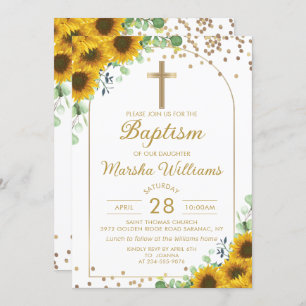 Invitation Élégant Arc de tournesol or Parties scintillant fi