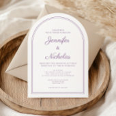 Invitation Élégant Arc Mariage classique français Lilac
