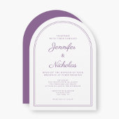 Invitation Élégant Arc Mariage classique français Lilac