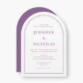 Invitation Élégant Arc Mariage classique français Lilac
