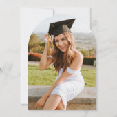 Invitation Élégant Arc Photo Graduation (Dos)