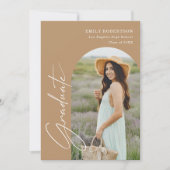 Invitation Élégant Arc Photo Graduation (Devant)