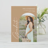 Invitation Élégant Arc Photo Graduation (Debout devant)