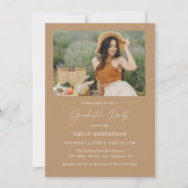 Invitation Élégant Arc Photo Graduation (Dos)