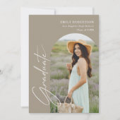 Invitation Élégant Arc Photo Graduation (Devant)