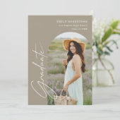 Invitation Élégant Arc Photo Graduation (Debout devant)