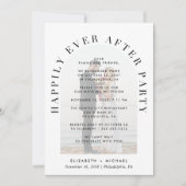 Invitation Elégant Arc Photo Overlay Mariage Réception (Devant)