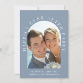 Invitation Elégant Arc Photo QR Code Mariage Réception (Devant)