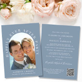 Invitation Elégant Arc Photo QR Code Mariage Réception