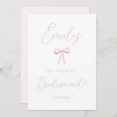 Invitation Élégant arc rose serez-vous ma proposition de demo (Devant / Derrière)