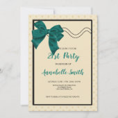 Invitation élégant arc vert doux 21e (Devant)