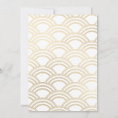 Invitation Elégant Arch Gatsby Art Déco années 1920 Blanc & O (Dos)